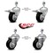 Service Caster 3 Inch Black Polyurethane Wheel Swivel 1/2 Inch Stem Caster Total Lock Brake, 2PK SCC-TSTTL20S314-PPUB-BLK-121315-2-S2 - alternate 5